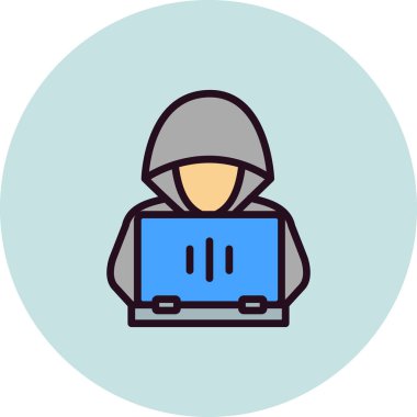 Hacker, simge vektör illüstrasyonu