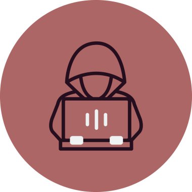 Hacker, simge vektör illüstrasyonu