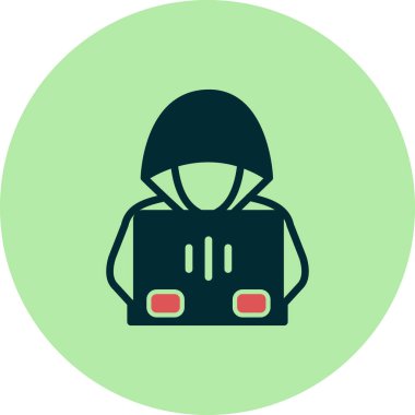 Hacker, simge vektör illüstrasyonu