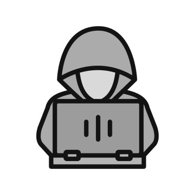 Hacker, simge vektör illüstrasyonu