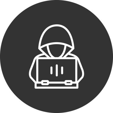 Hacker, simge vektör illüstrasyonu