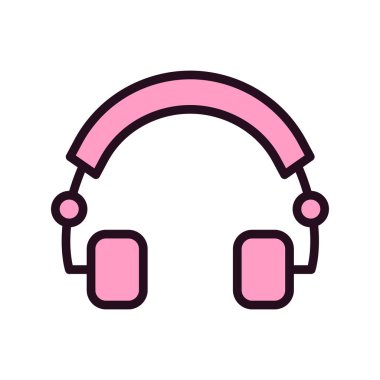 kulaklık simgesi, vektör illüstrasyonu