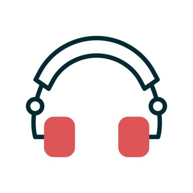 kulaklık simgesi, vektör illüstrasyonu