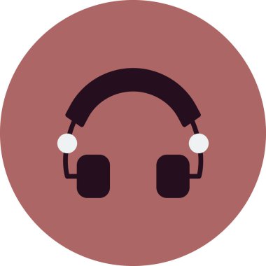 kulaklık simgesi, vektör illüstrasyonu