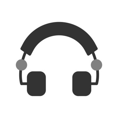 kulaklık simgesi, vektör illüstrasyonu