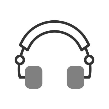 kulaklık simgesi, vektör illüstrasyonu