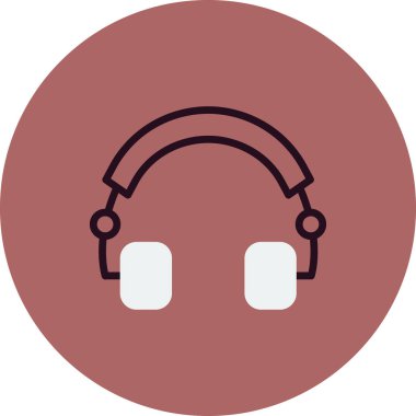 kulaklık simgesi, vektör illüstrasyonu