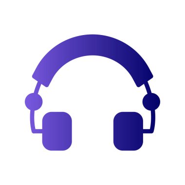 kulaklık simgesi, vektör illüstrasyonu