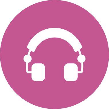 kulaklık simgesi, vektör illüstrasyonu