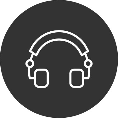 kulaklık simgesi, vektör illüstrasyonu