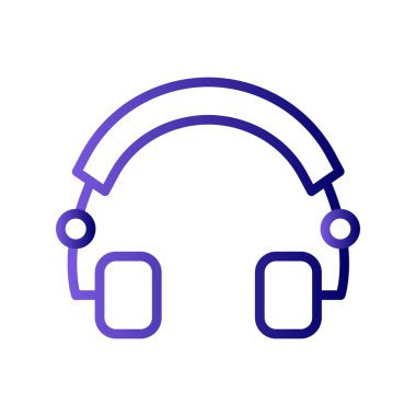 kulaklık simgesi, vektör illüstrasyonu