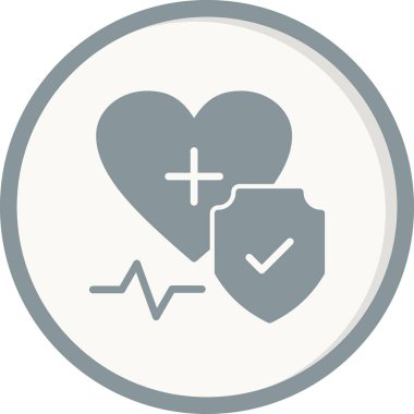 Sağlık sigortası simgesi, vektör illüstrasyonu