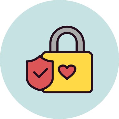 kilit simgesi, vektör illüstrasyonu