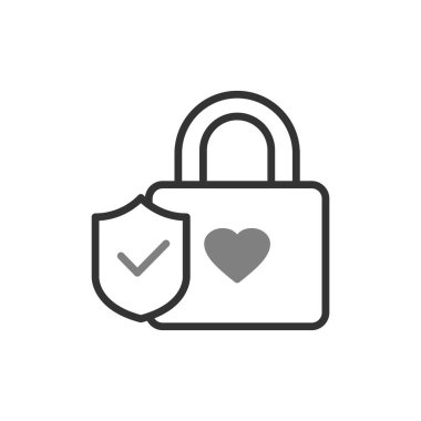 kilit simgesi, vektör illüstrasyonu