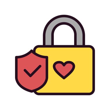 kilit simgesi, vektör illüstrasyonu