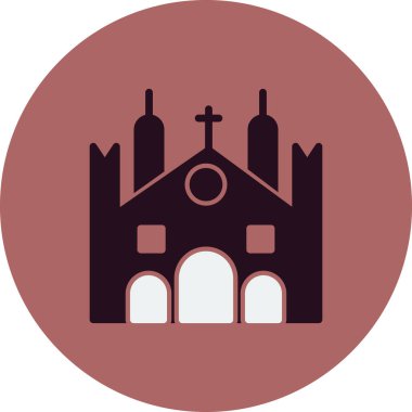 Milan katedral simgesi, vektör illüstrasyonu