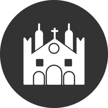 Milan katedral simgesi, vektör illüstrasyonu