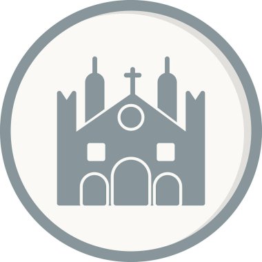 Milan katedral simgesi, vektör illüstrasyonu