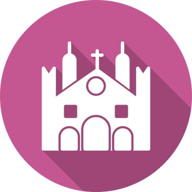 Milan katedral simgesi, vektör illüstrasyonu