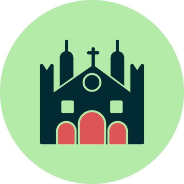 Milan katedral simgesi, vektör illüstrasyonu