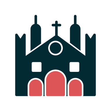 Milan katedral simgesi, vektör illüstrasyonu