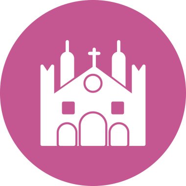 Milan katedral simgesi, vektör illüstrasyonu