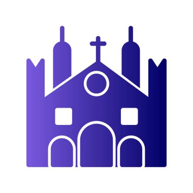 Milan katedral simgesi, vektör illüstrasyonu