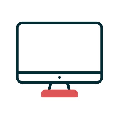 bilgisayar izleme simgesi, vektör illüstrasyonu