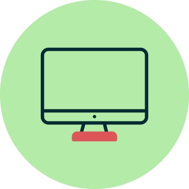 bilgisayar izleme simgesi, vektör illüstrasyonu