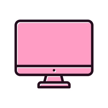 bilgisayar izleme simgesi, vektör illüstrasyonu