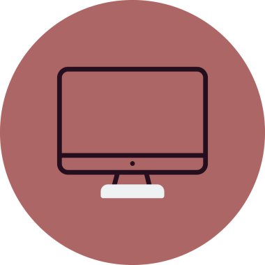 bilgisayar izleme simgesi, vektör illüstrasyonu