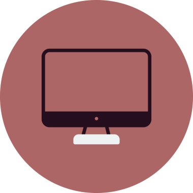 bilgisayar izleme simgesi, vektör illüstrasyonu