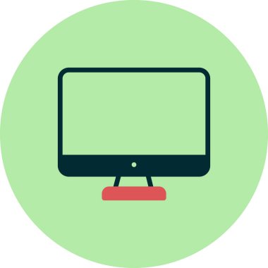 bilgisayar izleme simgesi, vektör illüstrasyonu