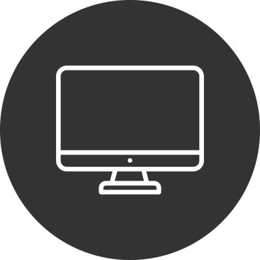 bilgisayar izleme simgesi, vektör illüstrasyonu