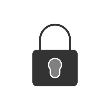 asma kilit ikon vektör çizimi