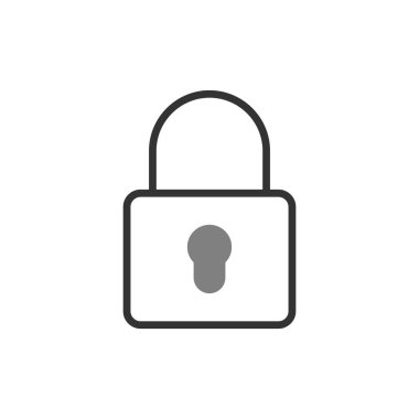 asma kilit ikon vektör çizimi