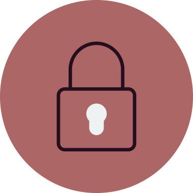 asma kilit ikon vektör çizimi