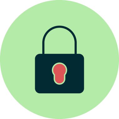 asma kilit ikon vektör çizimi