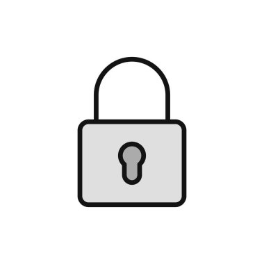 asma kilit ikon vektör çizimi