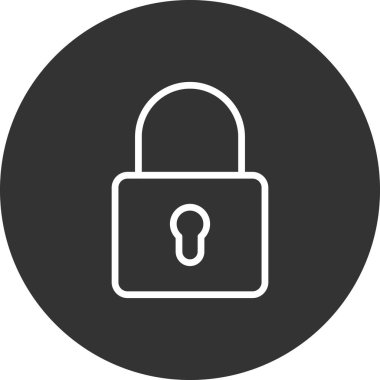 asma kilit ikon vektör çizimi