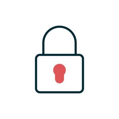 asma kilit ikon vektör çizimi