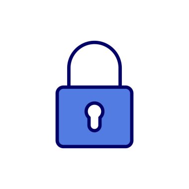 asma kilit ikon vektör çizimi