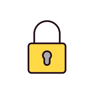 asma kilit ikon vektör çizimi