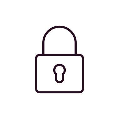 asma kilit ikon vektör çizimi