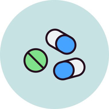 İlaç simgesi, modern vektör çizimi.