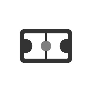 futbol alanı simgesi, vektör illüstrasyonu