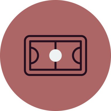 futbol alanı simgesi, vektör illüstrasyonu