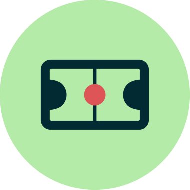 futbol alanı simgesi, vektör illüstrasyonu