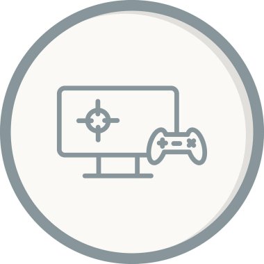 Video oyunu simgesi, vektör illüstrasyonu oynanıyor