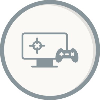 Video oyunu simgesi, vektör illüstrasyonu oynanıyor